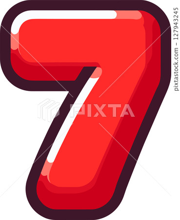 紅色數字七的插圖 127943245