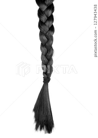 Brunette Natural Hair Isolated Braid 127943438