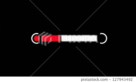 Minimalist Progress Bar on Black Background 127943492