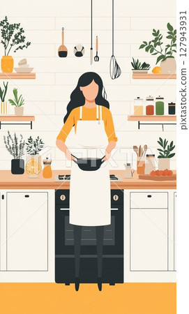 Soft, billowy clouds float against a clear, blue sky, their edges gently lit by sunlight, offering a calm, serene view of nature beauty Soft, billowy clouds float against a clear, blue sky, their edges gently lit by sunlight, offering a calm, serene view of nature beauty 127943931