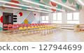 Modern school assembly hall interior 127944699