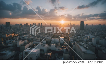 Scenery of the morning glow 127944904