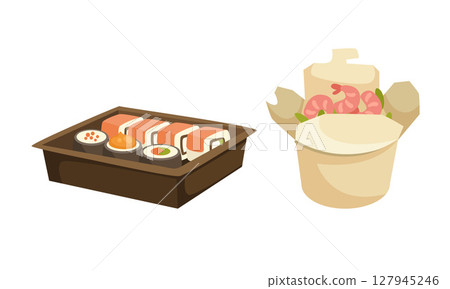 Indulge in the Deliciousness of Sushi and Dumplings, Perfect for Enthusiastic Food Lovers Indulge in the Deliciousness of Sushi and Dumplings, Perfect for Enthusiastic Food Lovers 127945246