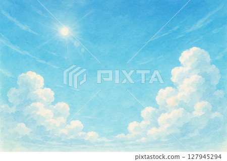晴朗的藍天積雨雲影像 晴朗的藍天積雨雲影像 127945294
