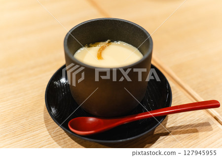 Chawanmushi (savory egg custard) from Hinazushi 127945955