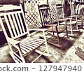rocking chairs in a row 127947940