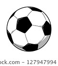 Soccer ball icon illustration (vector, cutout) Soccer ball icon illustration (vector, cutout) 127947994