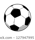 Soccer ball icon illustration (vector, cutout) Soccer ball icon illustration (vector, cutout) 127947995