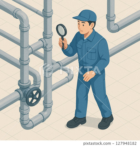 管道工作 管道工作 127948182