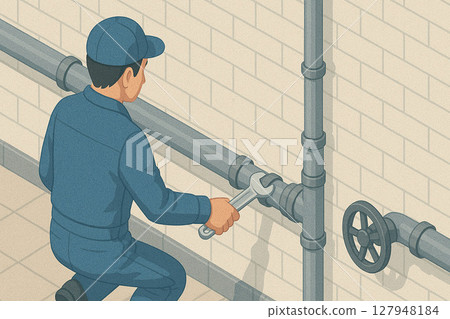 Plumbing work 127948184
