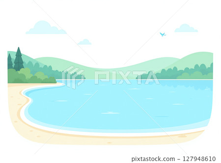 沉默的湖邊 127948610