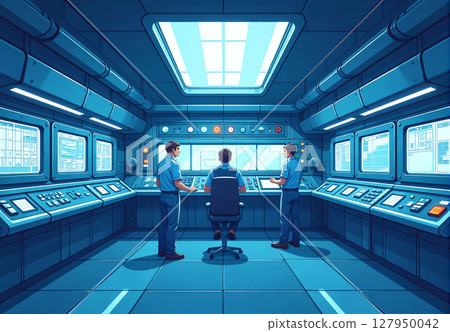 deep space command room 127950042