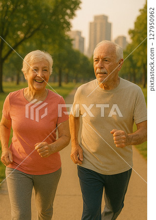 銀髮夫婦 武藏健馬 健康快樂悠閒的生活 城城公園的幸福 127950962