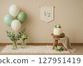 半歲生日慶祝背景資料 127951419
