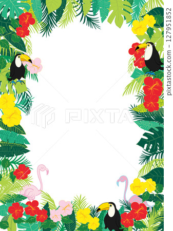 適合夏季的熱帶材料框架垂直 2 適合夏季的熱帶材料框架垂直 2 127951852