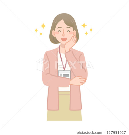向量圖的快樂女員工 127951927