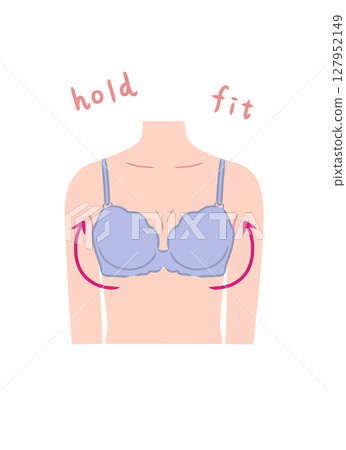 Illustration material of a woman wearing a bra 127952149