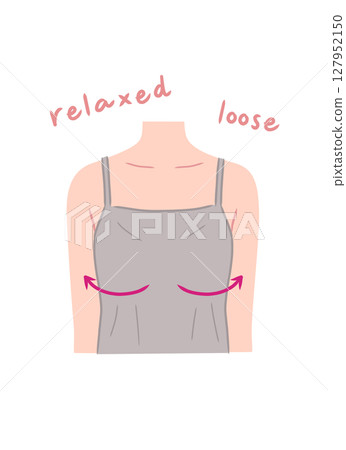 Illustration material of a woman wearing a bra top 127952150