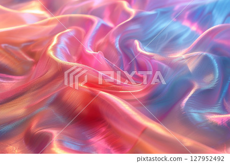 Iridescent soft fabric 127952492