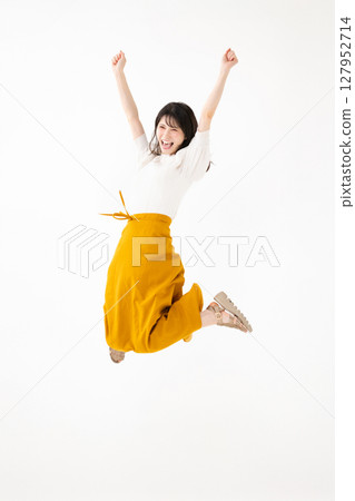 jumping woman 127952714