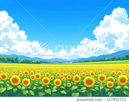 Sunflower and blue sky 127952751