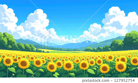 Sunflower and blue sky 127952754