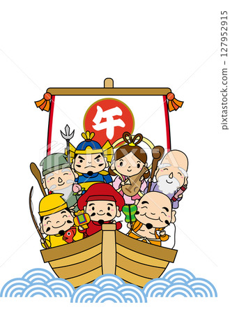 2026 馬年七福神寶船賀年卡 / 有 04 行，無文字 127952915