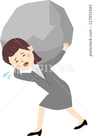 Business woman suffering from pressure Business woman suffering from pressure 127952985