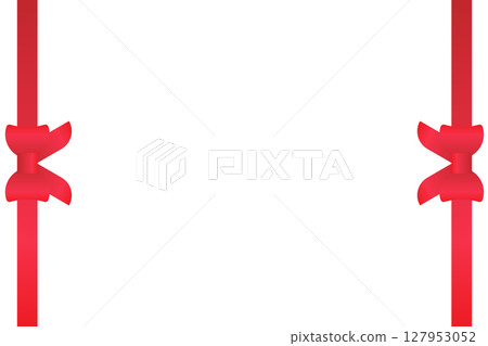 Red ribbon frame Red ribbon frame 127953052
