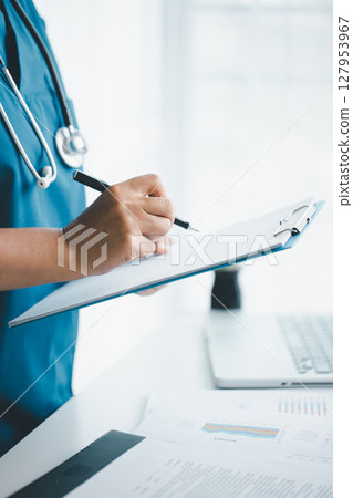 Concept business doctor education essential globalization, student learn and study in university and college to master knowledge needed travel global economy. book stethoscope for medical health care 127953967