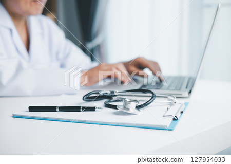 Concept business doctor education essential globalization, student learn and study in university and college to master knowledge needed travel global economy. book stethoscope for medical health care Concept business doctor education essential globalization, student learn and study in university and college to master knowledge needed travel global economy. book stethoscope for medical health care 127954033