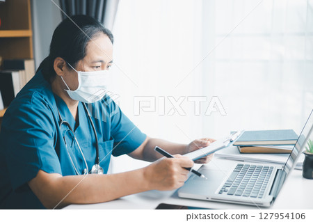 Concept business doctor education essential globalization, student learn and study in university and college to master knowledge needed travel global economy. book stethoscope for medical health care Concept business doctor education essential globalization, student learn and study in university and college to master knowledge needed travel global economy. book stethoscope for medical health care 127954106