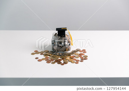Business concept growth involves strategic financial management money loan investment bank real estate economic development encourage save buy home car education income stack investment economy return 127954144