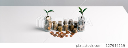 Business concept growth involves strategic financial management money loan investment bank real estate economic development encourage save buy home car education income stack investment economy return Business concept growth involves strategic financial management money loan investment bank real estate economic development encourage save buy home car education income stack investment economy return 127954219