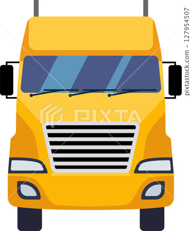黃色卡車的正面 127954507