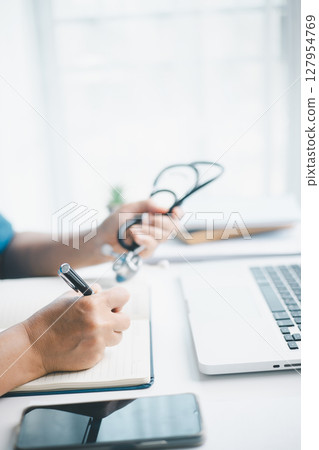 Concept business doctor education essential globalization, student learn and study in university and college to master knowledge needed travel global economy. book stethoscope for medical health care 127954769