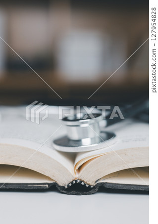 Concept business education essential idea globalization, student learn and study in university and colleges to master knowledge needed travel global economy. book stethoscope for medical health care 127954828