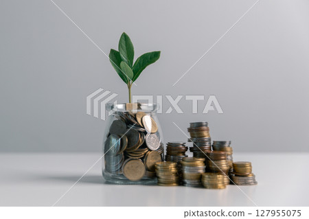 Business concept growth involves strategic financial management money loan investment bank real estate economic development encourage save buy home car education income stack investment economy return Business concept growth involves strategic financial management money loan investment bank real estate economic development encourage save buy home car education income stack investment economy return 127955075