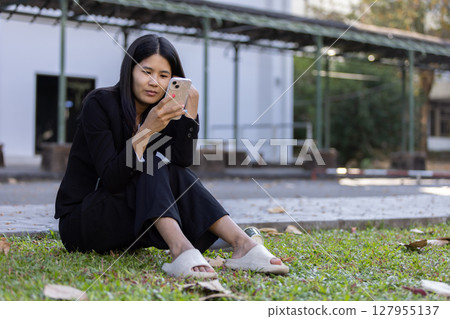 Future remote work combines technology smart phone digital business woman enable e-learning productivity while travel blend comfort modern devices serenity computer equipment connection online world 127955137