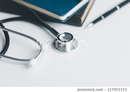 Concept business education essential idea globalization, student learn and study in university and colleges to master knowledge needed travel global economy. book stethoscope for medical health care Concept business education essential idea globalization, student learn and study in university and colleges to master knowledge needed travel global economy. book stethoscope for medical health care 127955553