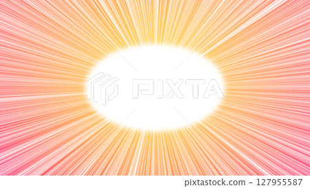 漫畫日出漸層的濃度線（中心透明） 127955587