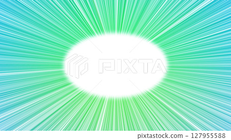 Emerald green manga focus lines (transparent center) Emerald green manga focus lines (transparent center) 127955588