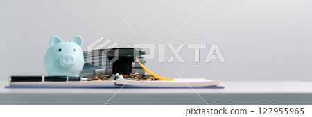 Business concept growth involves strategic financial management money loan investment bank real estate economic development encourage save buy home car education income stack investment economy return 127955965