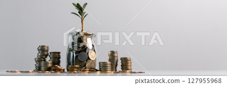 Business concept growth involves strategic financial management money loan investment bank real estate economic development encourage save buy home car education income stack investment economy return Business concept growth involves strategic financial management money loan investment bank real estate economic development encourage save buy home car education income stack investment economy return 127955968