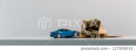 Business concept growth involves strategic financial management money loan investment bank real estate economic development encourage save buy home car education income stack investment economy return 127956018