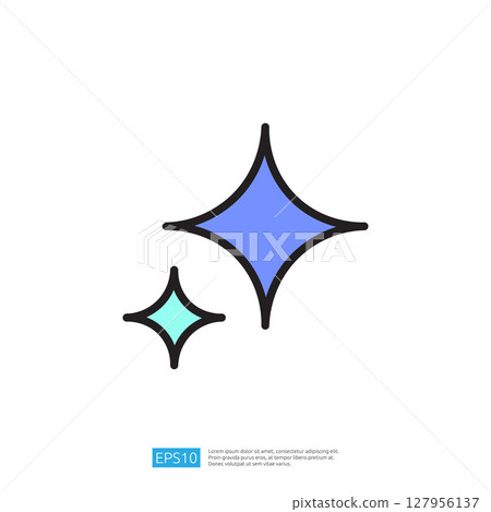 Clean and Disinfect Icon with Sparkling Elements in Blue and Green Colors for Hygiene and Health Awareness Clean and Disinfect Icon with Sparkling Elements in Blue and Green Colors for Hygiene and Health Awareness 127956137
