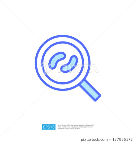 Clean and Disinfect Icon with Magnifying Glass and Bacteria Representation for Health and Hygiene Awareness in Healthcare Illustrations Clean and Disinfect Icon with Magnifying Glass and Bacteria Representation for Health and Hygiene Awareness in Healthcare Illustrations 127956172