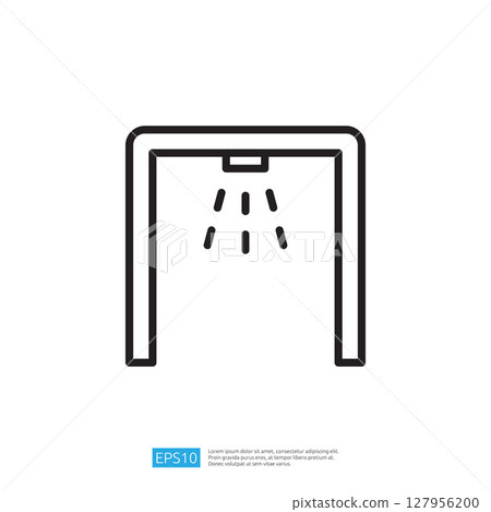 Clean And Disinfect Shower Icon With Water Droplets Simplistic Design Symbolizing Hygiene And Sanitation In Modern Bathroom Environment Clean And Disinfect Shower Icon With Water Droplets Simplistic Design Symbolizing Hygiene And Sanitation In Modern Bathroom Environment 127956200