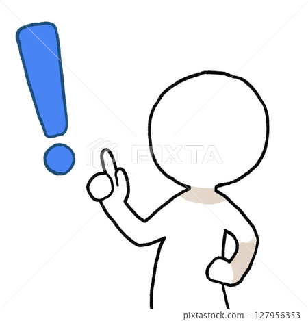 Illustration of a person expressing inspiration or caution (no facial expression) Illustration of a person expressing inspiration or caution (no facial expression) 127956353