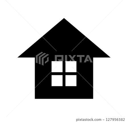 House icon silhouette simple vector 127956382
